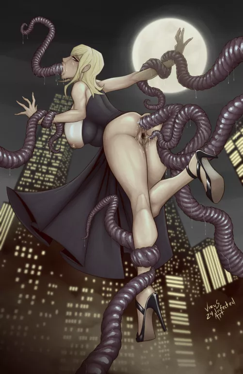 Aya Brea gets ATWT'd (VirusInfectedArt)