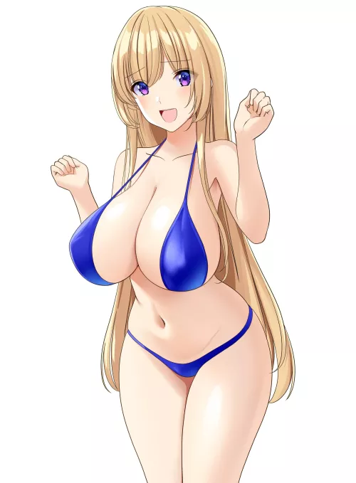 Big Titted Babe in a Bikini (maruikoi4 on Pixiv) [Artist's OC]