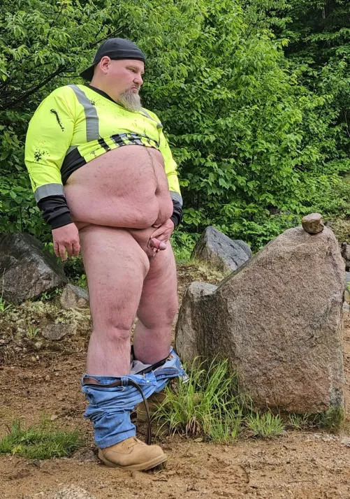 Chubby wood in the woods