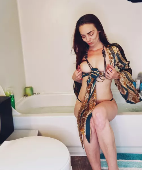 I think I'll play rough with my nips before my bath