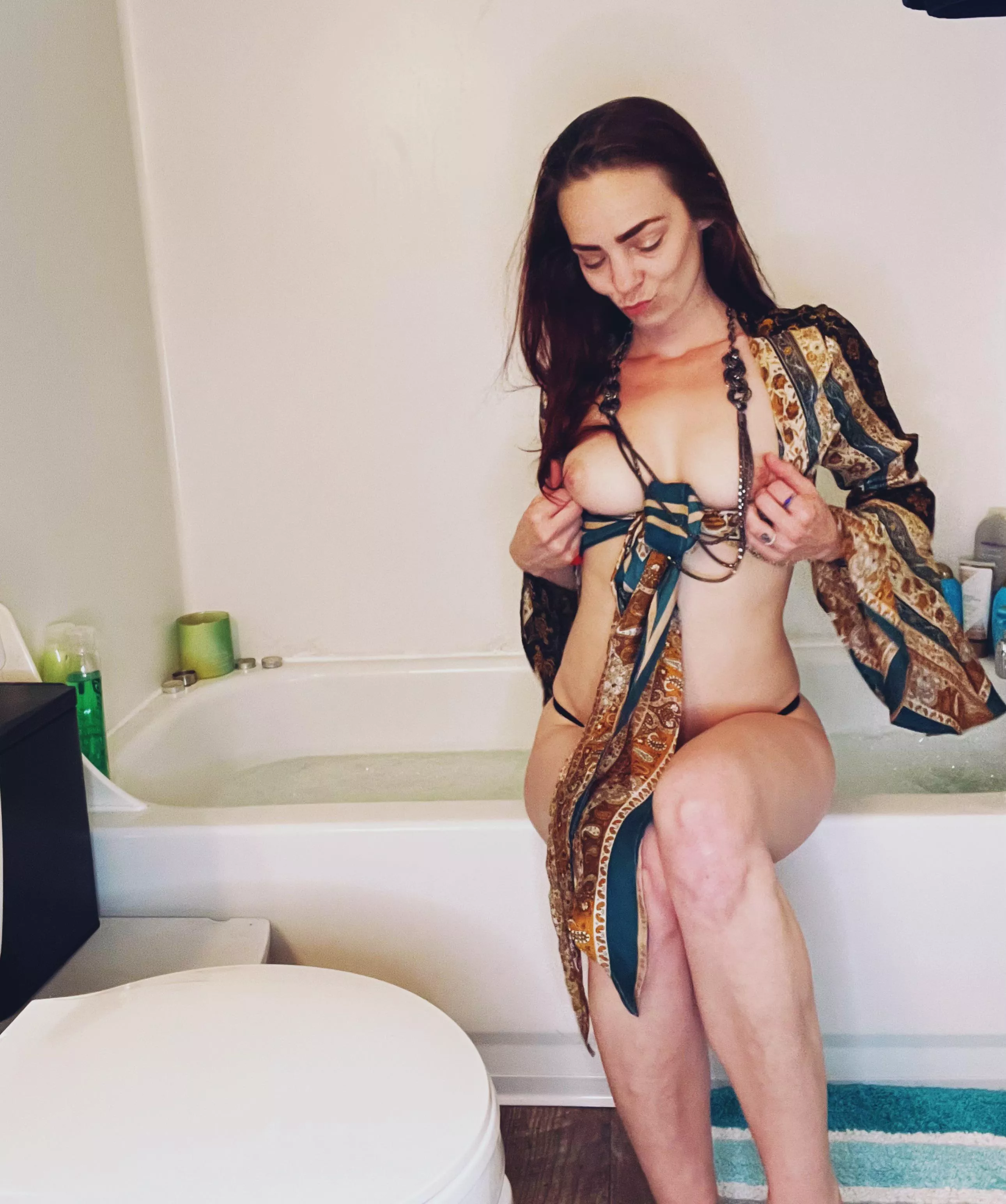 I think I'll play rough with my nips before my bath