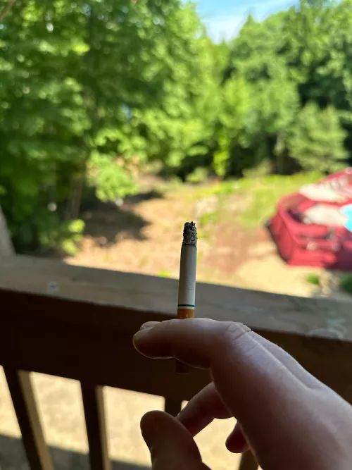 Nothing like chain smoking in the morning topless on the balcony hehe, I missed showing off