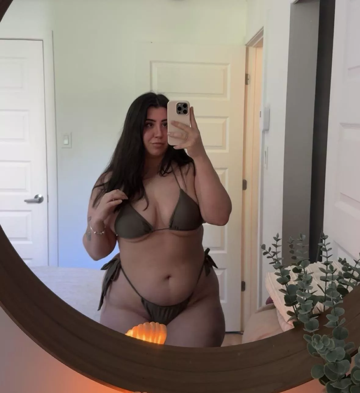 Put a tiny bikini on for you, you have two words to say your thoughts, go!