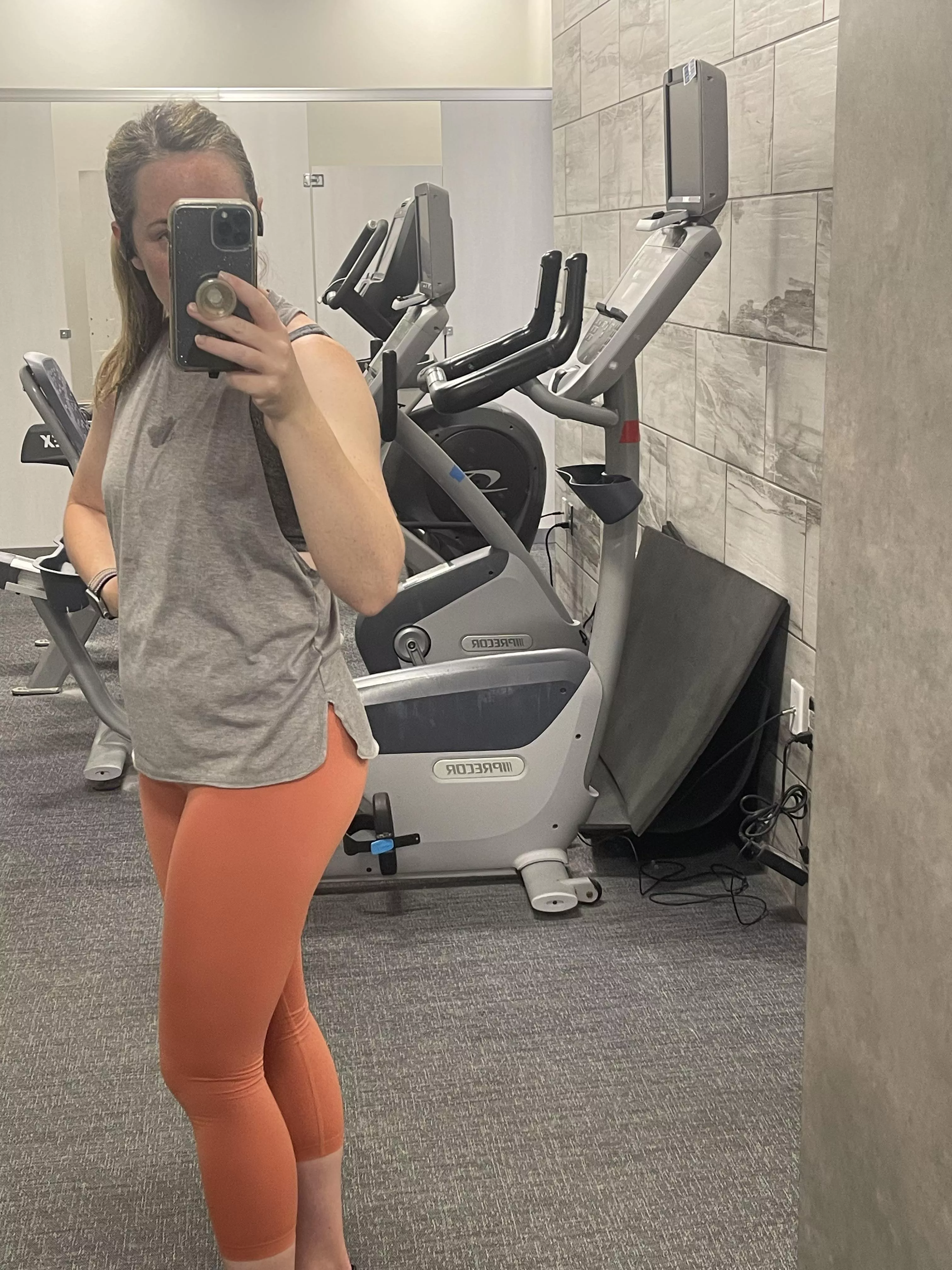 Upper body and stair master today. I feel gross but also proud of getting it done!