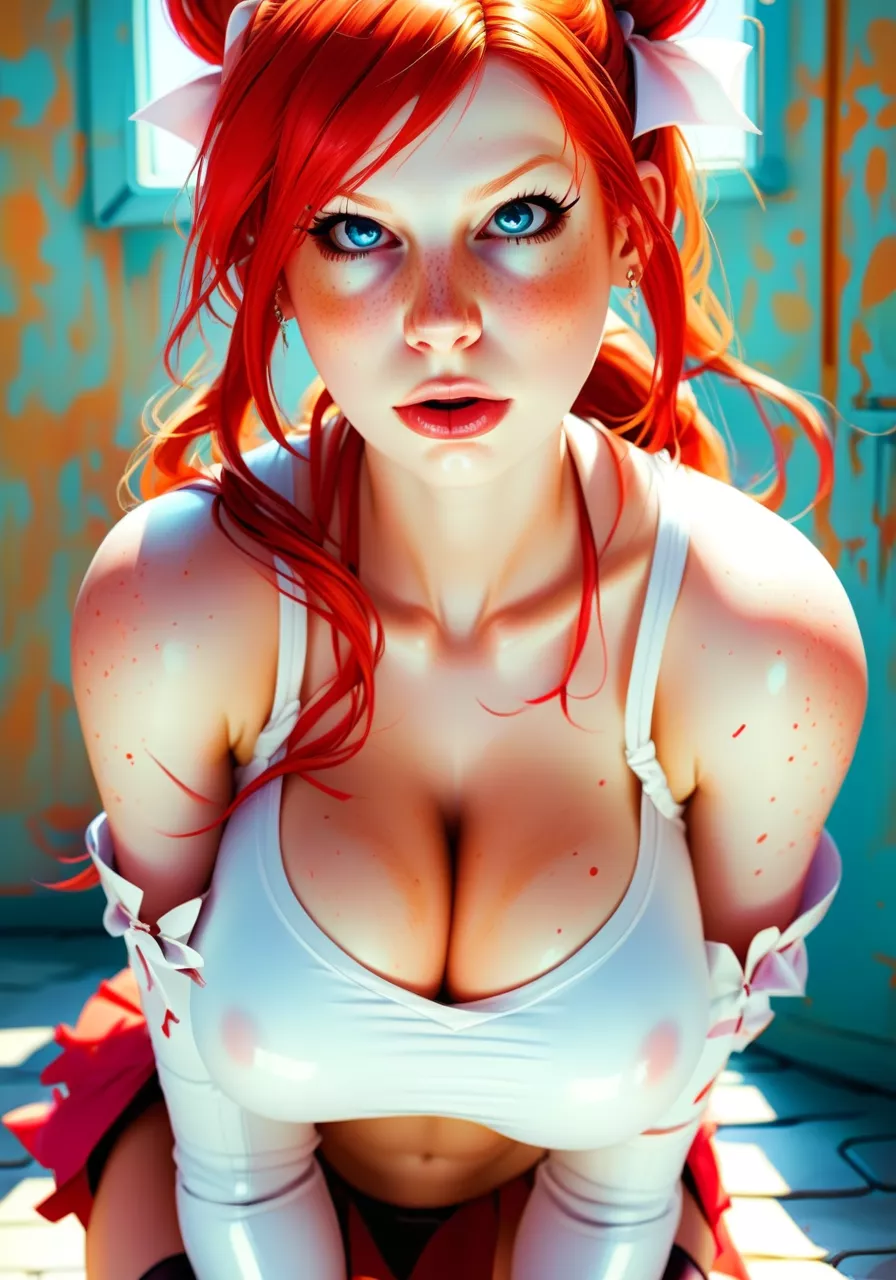 Who wanna touch her fake boobs