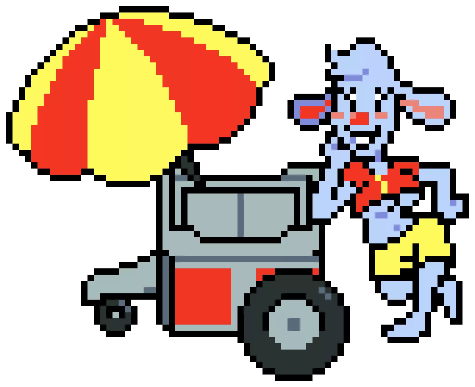 A SFW sprite of Under(her)Tail [BlueEars]/[NicecreamGuy] Ima refer to her as [BlueBuns]