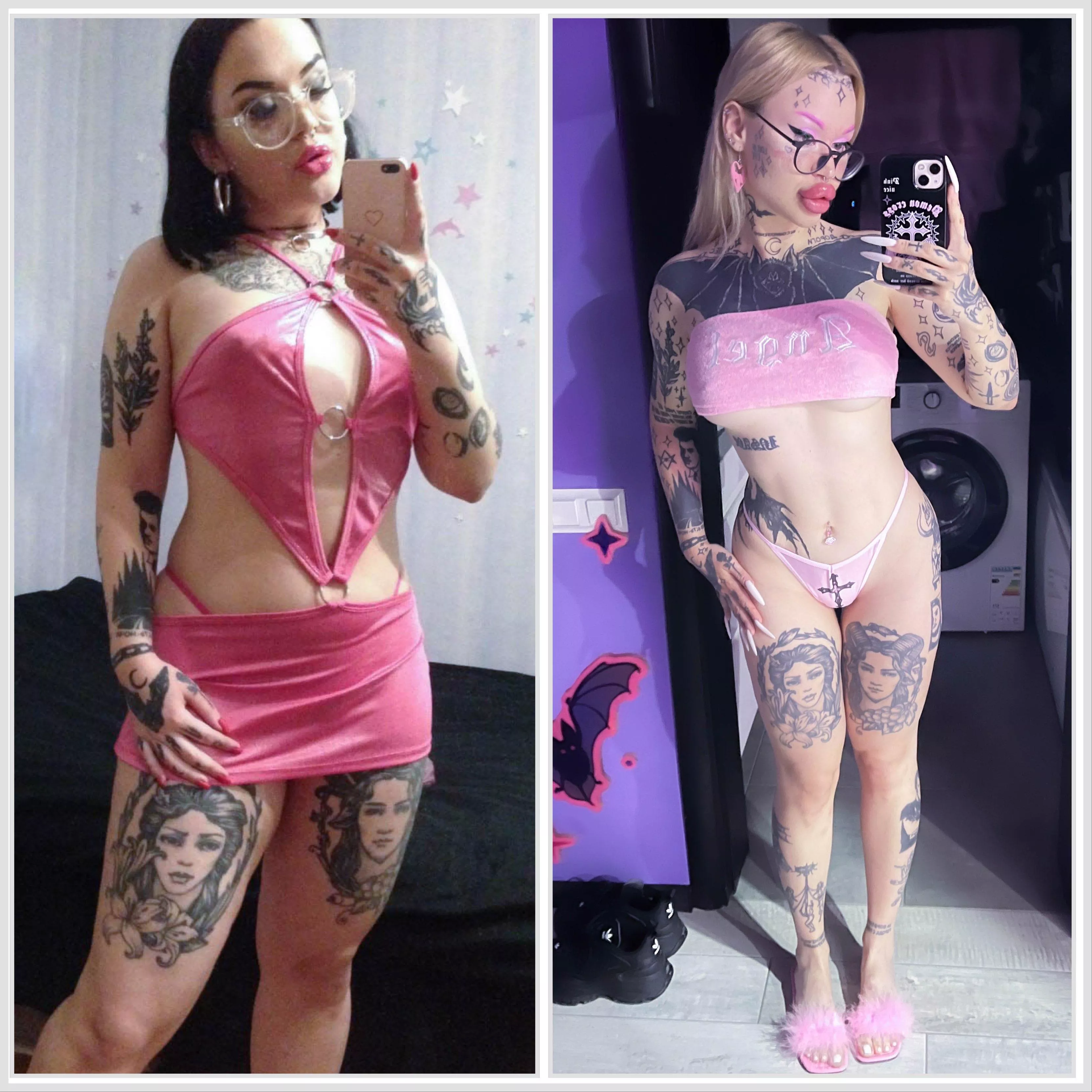 Bimbofication its a miracle 🩷 On the left photo i was just dreaming of becoming a bimbo🩷 Everything is possible!