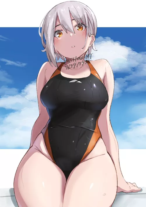 Fuyuka in a swimsuit