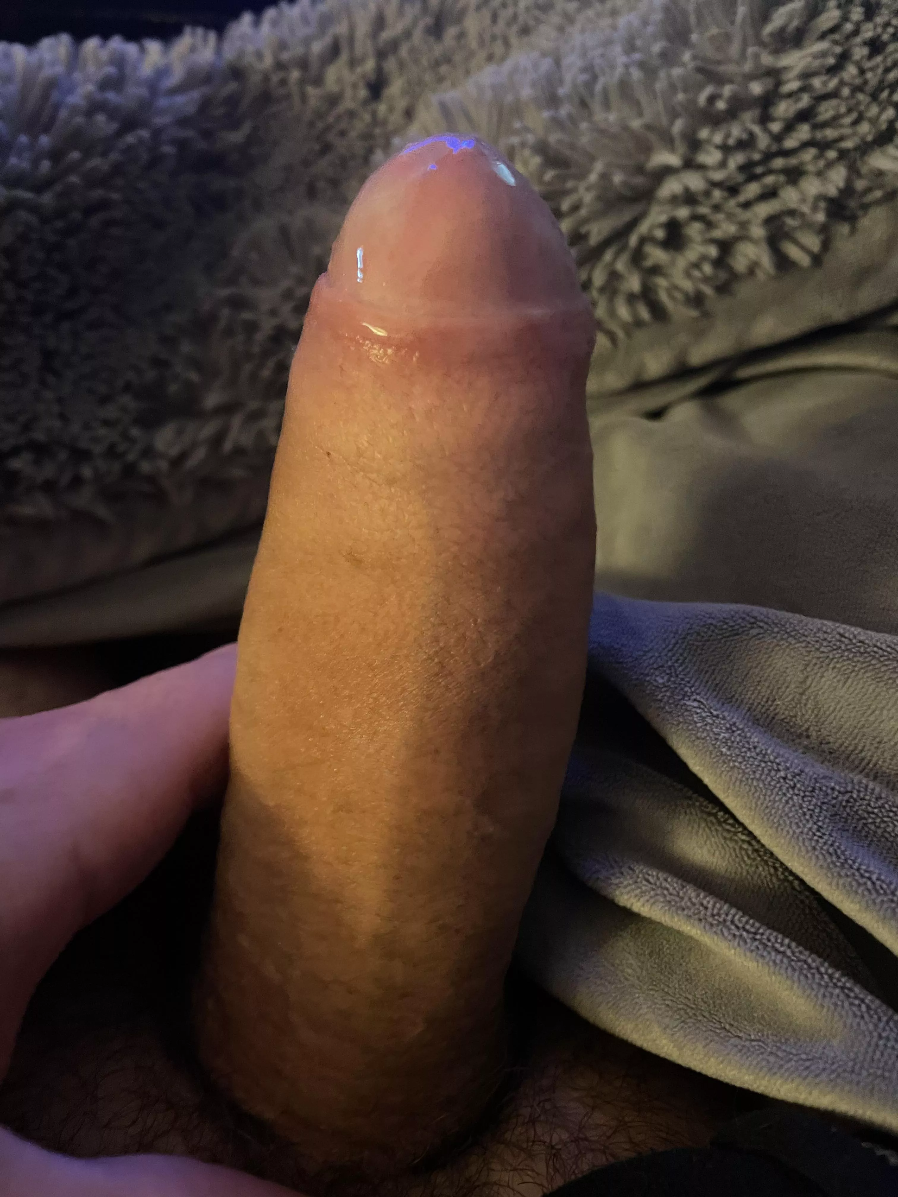 My cockhead slick with precum…