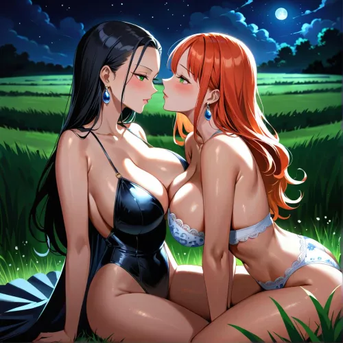 Nico and Nami blushing <3