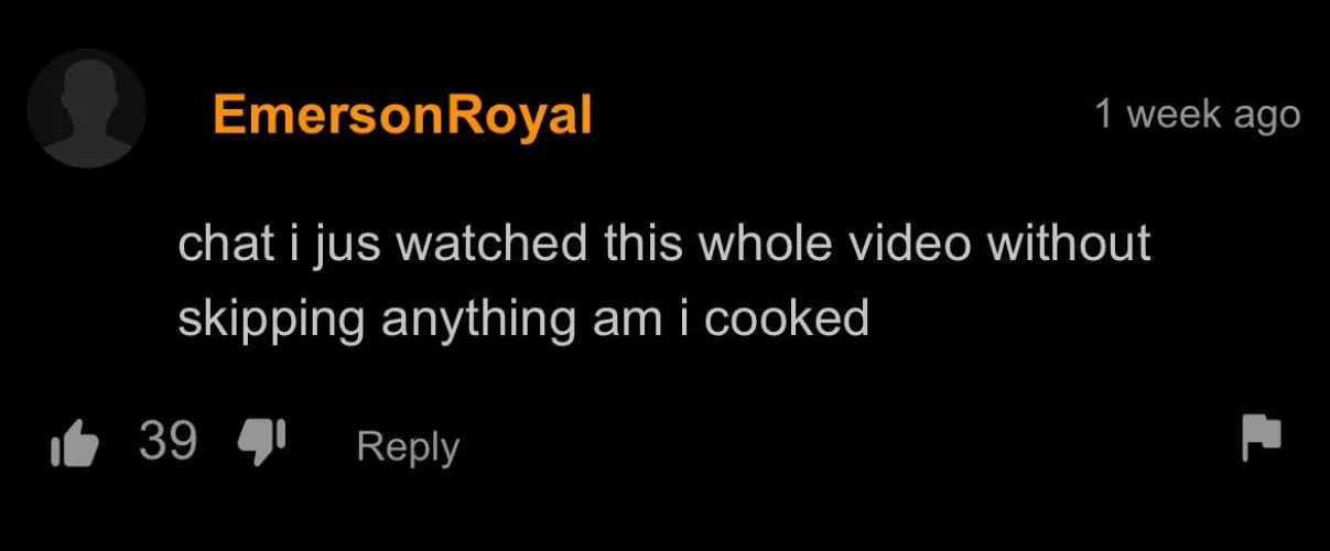 This guy is  i m m e r s e d