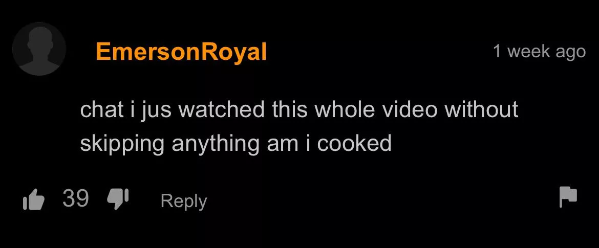 This guy is  i m m e r s e d