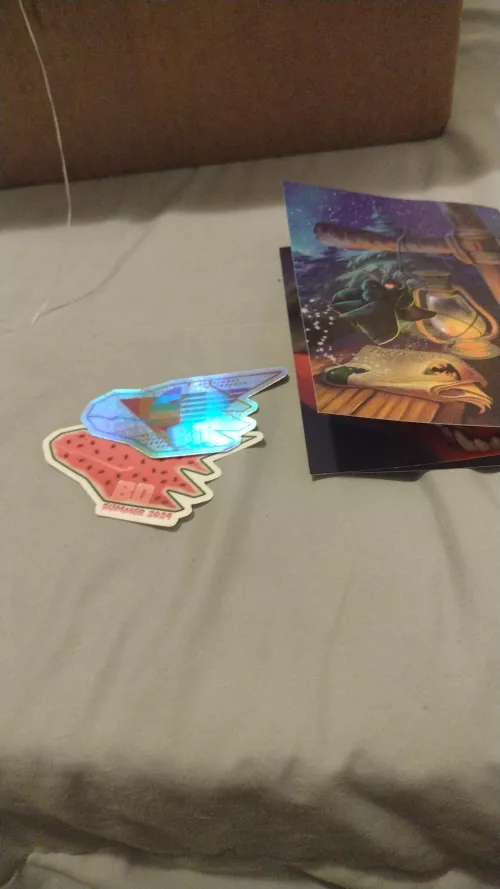 YOOOO I got a holographic bad dragon sticker. It's so cool. Why haven't they done this before? 
