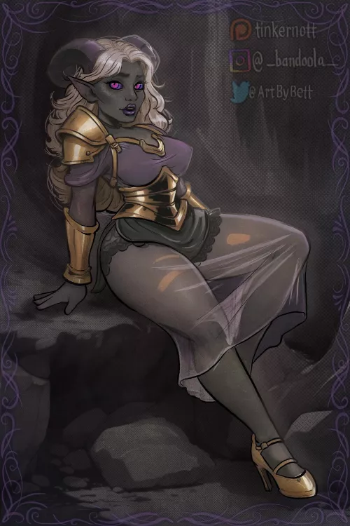 Drow X Tiefling