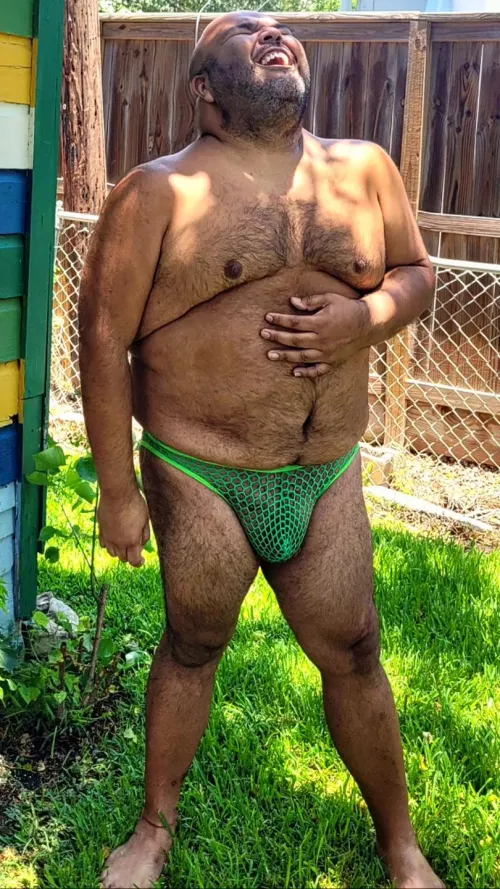 Fishnet briefs... they're a thing.