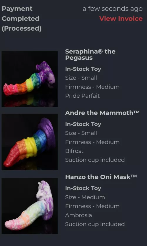 My pride month is complete! Thanks Bad Dragon 🥰. 
