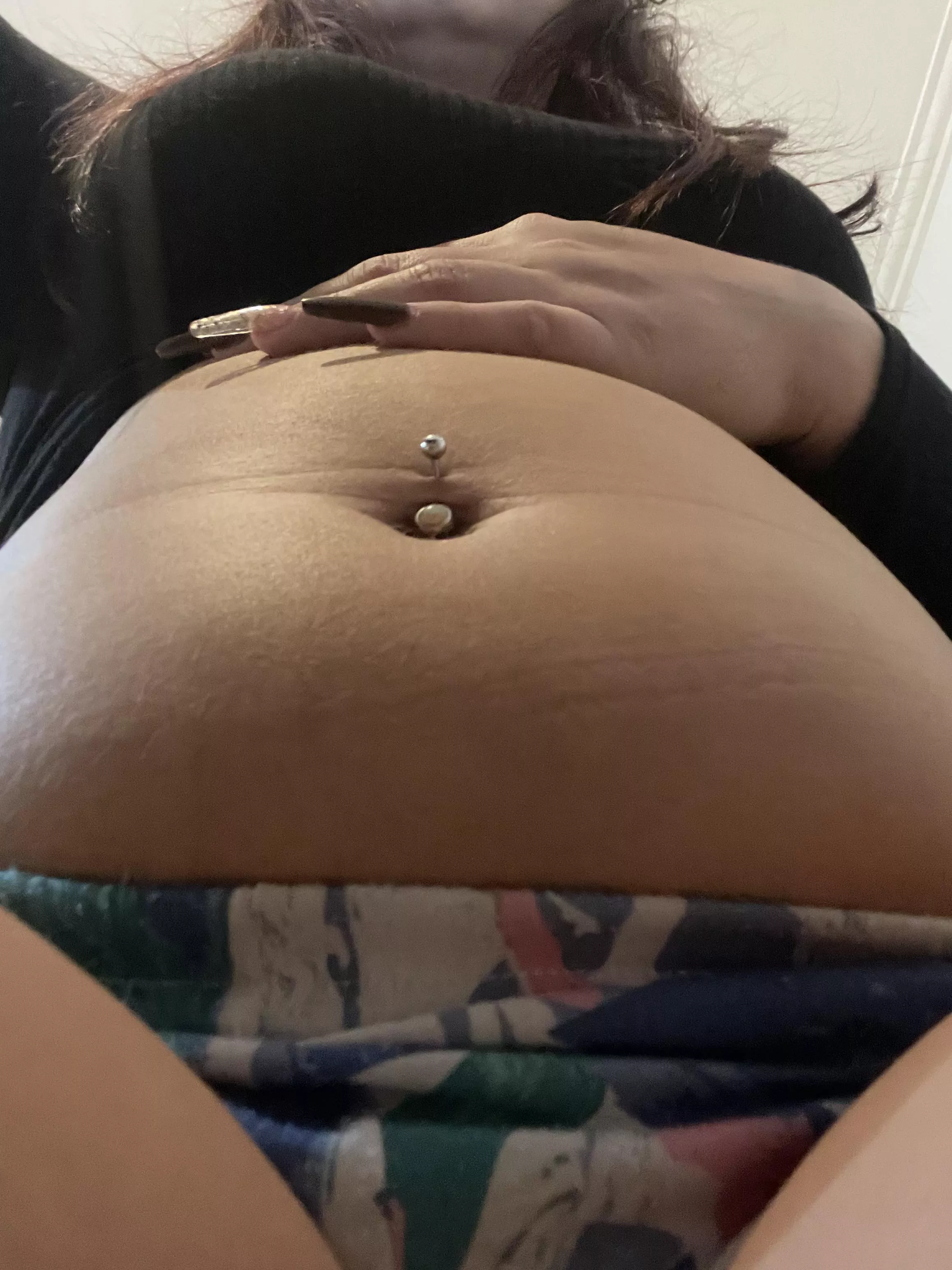 After my favorite meal 🍕 a whole pizza. And I can eat one more.