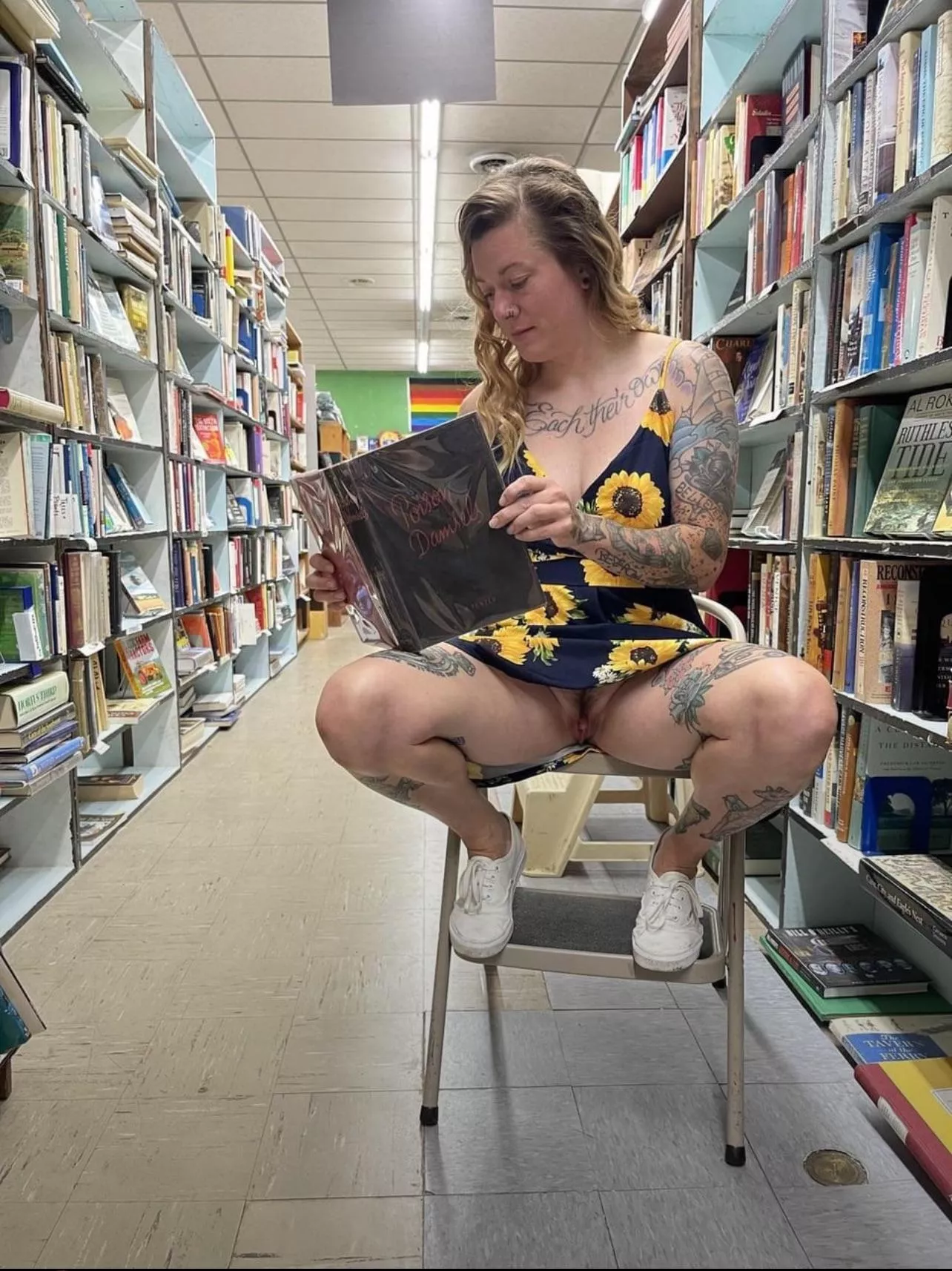 Always finding a good book to spread open