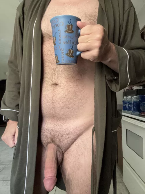 I don’t think the neighbors mind the view when I have my coffee this morning [42]