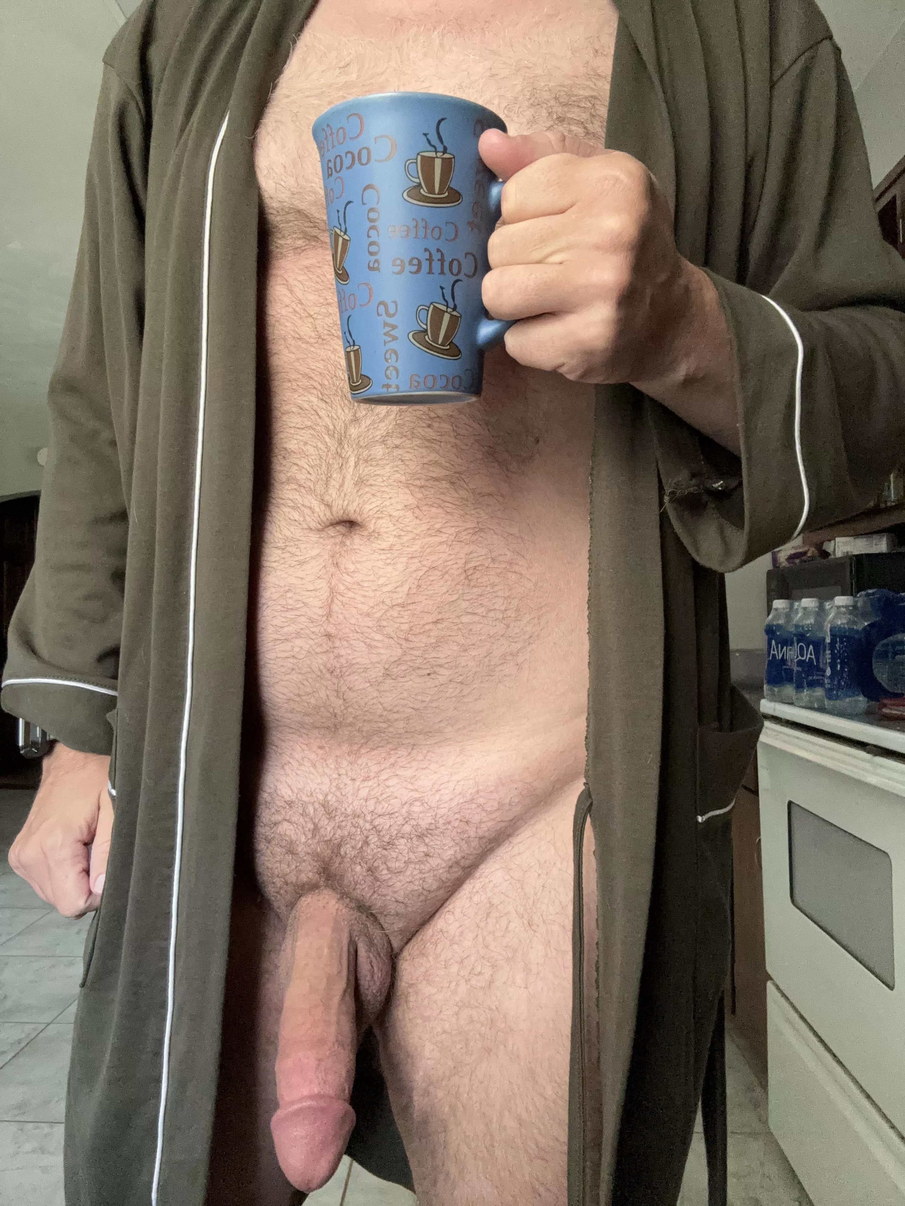 I don’t think the neighbors mind the view when I have my coffee this morning [42]