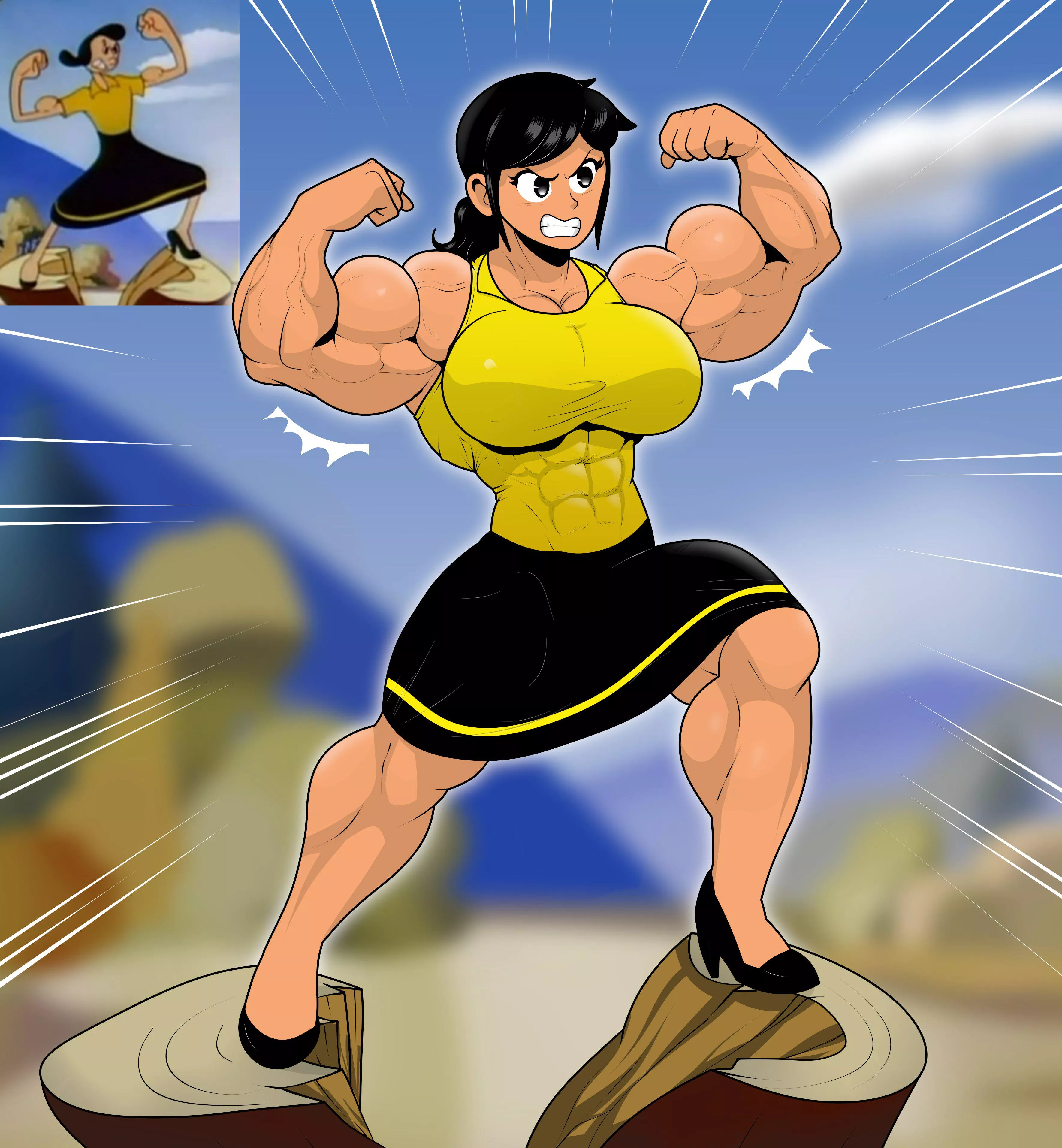 Olive Oyl from Popeye [@matchstick_]