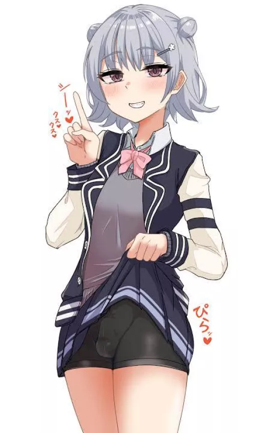 She’s very proud of her bulge 🥰