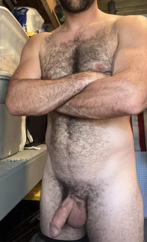 (33) naked dad in the shed!
