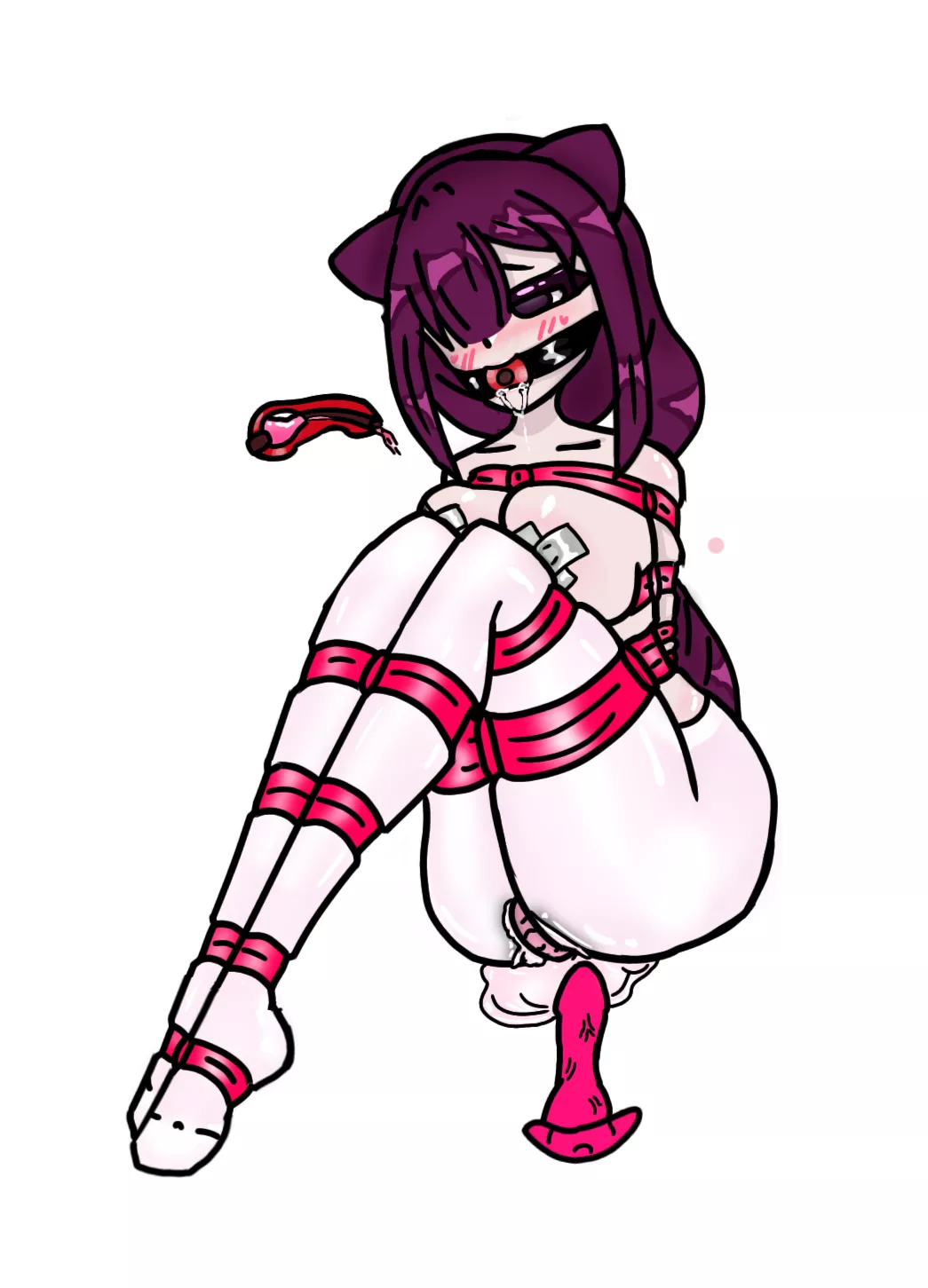 Naruka bondage Cat (I started drawing people's oc so send me your character if you want to see it in bondage)