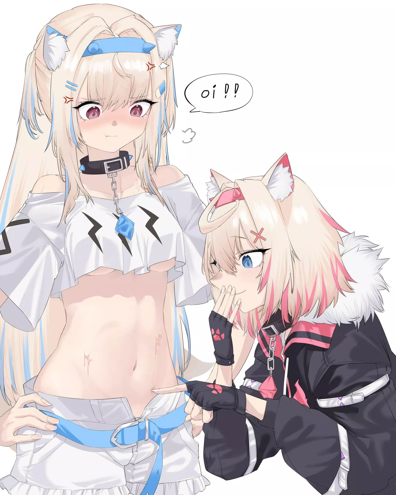 Poking Fuwawa’s Tummy [Hololive]