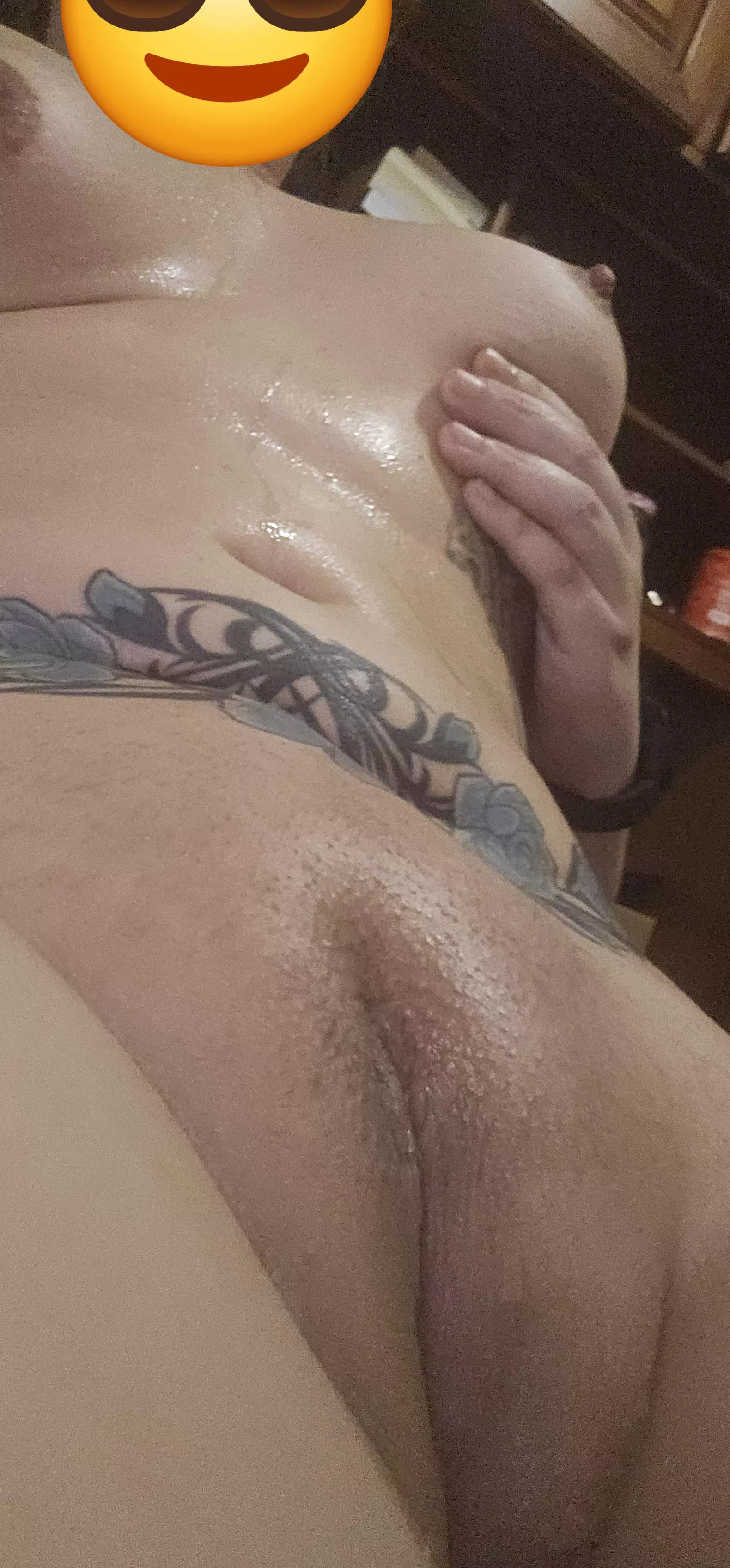 Training legs absolutely naked and sweaty