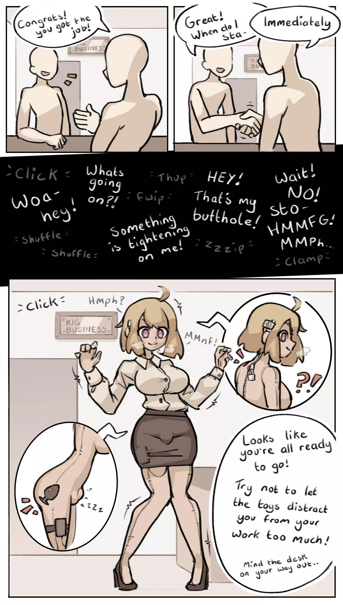 Unread Job Description by KurtR_ (Kigurumi Feminization Bondage)
