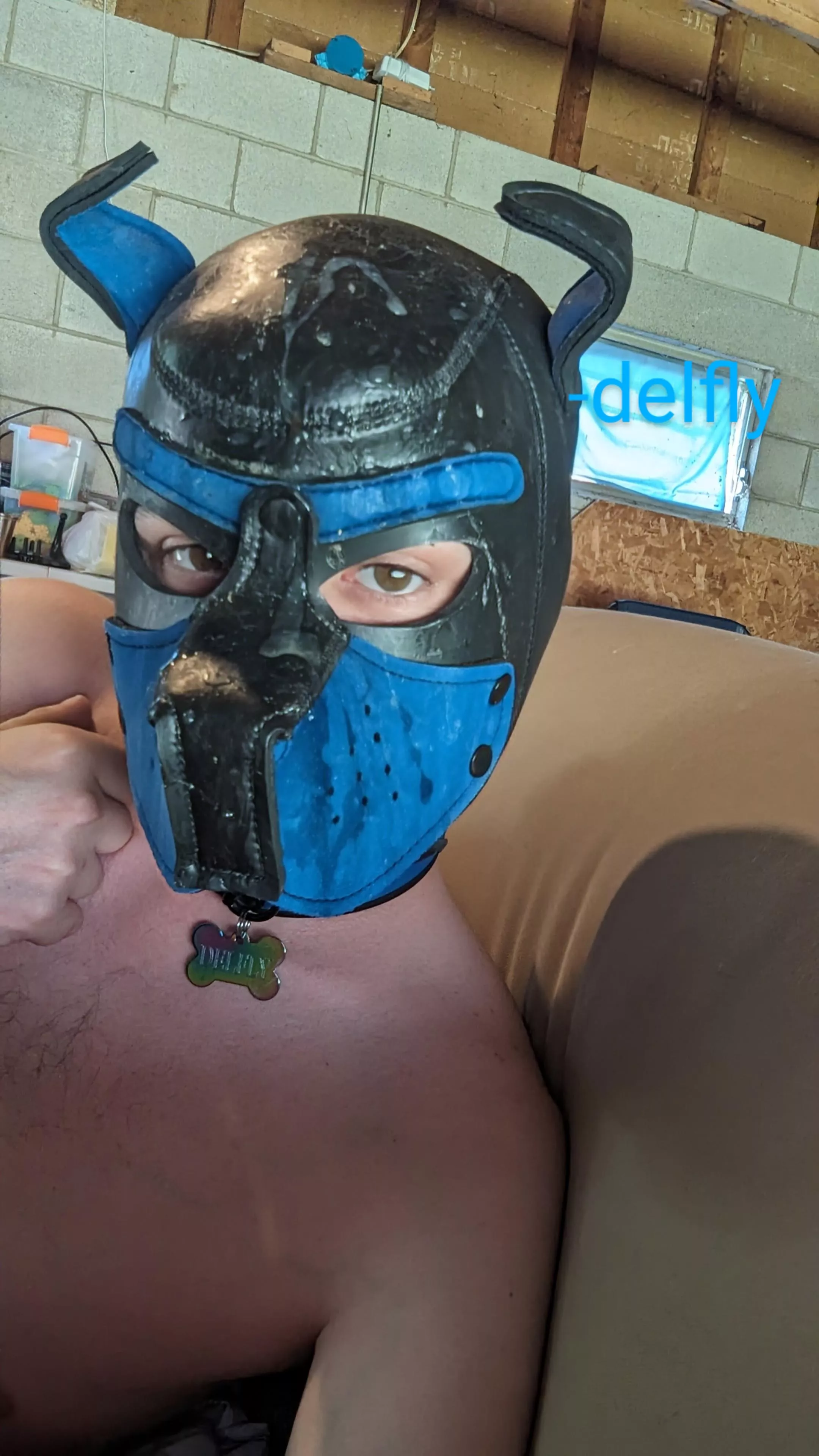 Dirty pup always making a mess on my mask. Arf! 🐕🐾