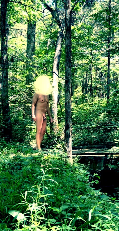 Enjoying a nude hike in the beautiful Midwest USA
