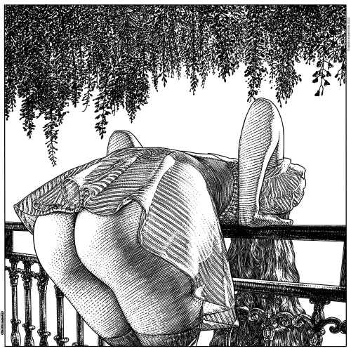 La demoiselle de la tour (Here are golden stairs) by Apollonia Saintclair