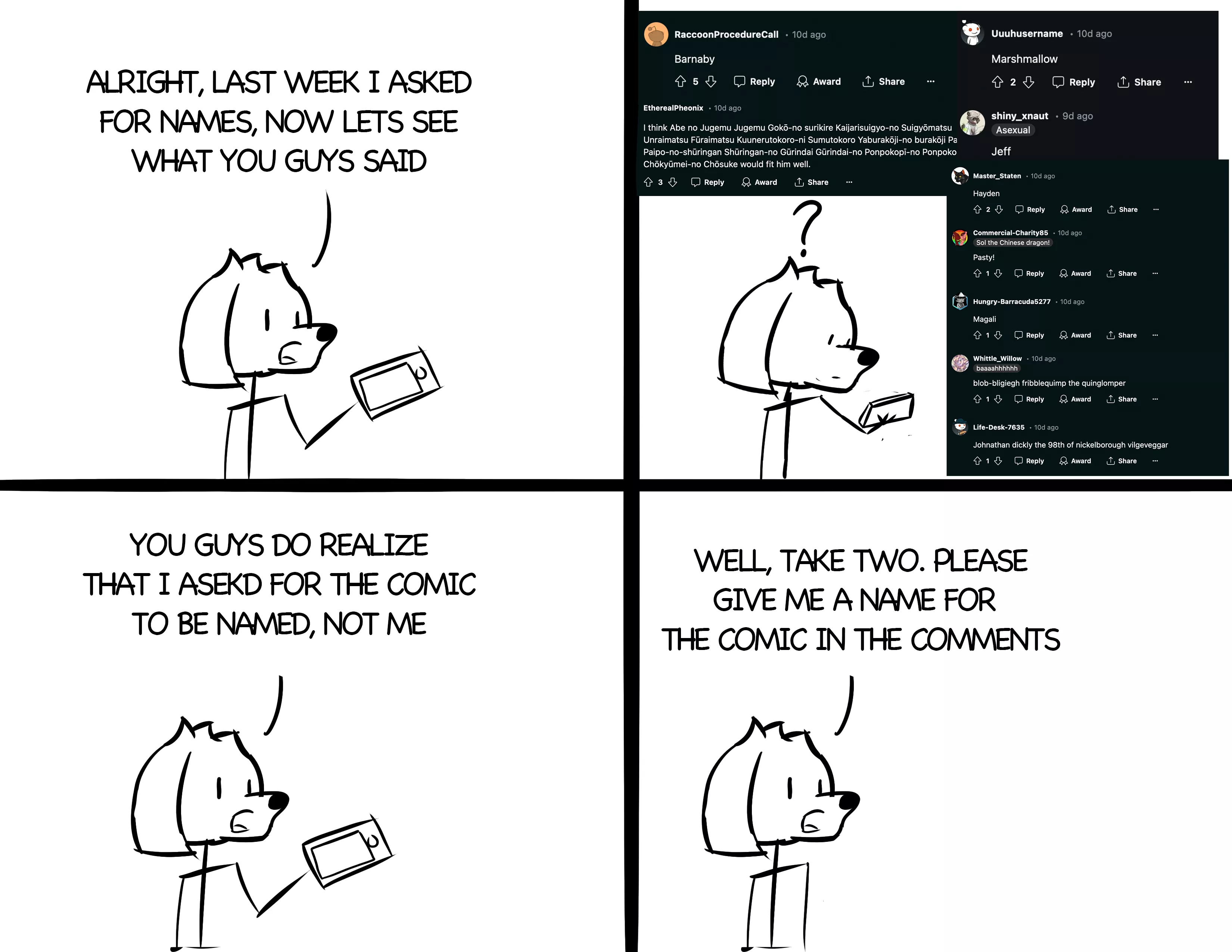 Ok everyone, round two. Give me a name for THE COMIC, not the character 