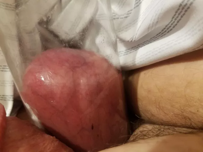 Pumping my big balls.