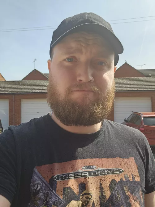 The dog bit a hole in this t-shirt today 🥲