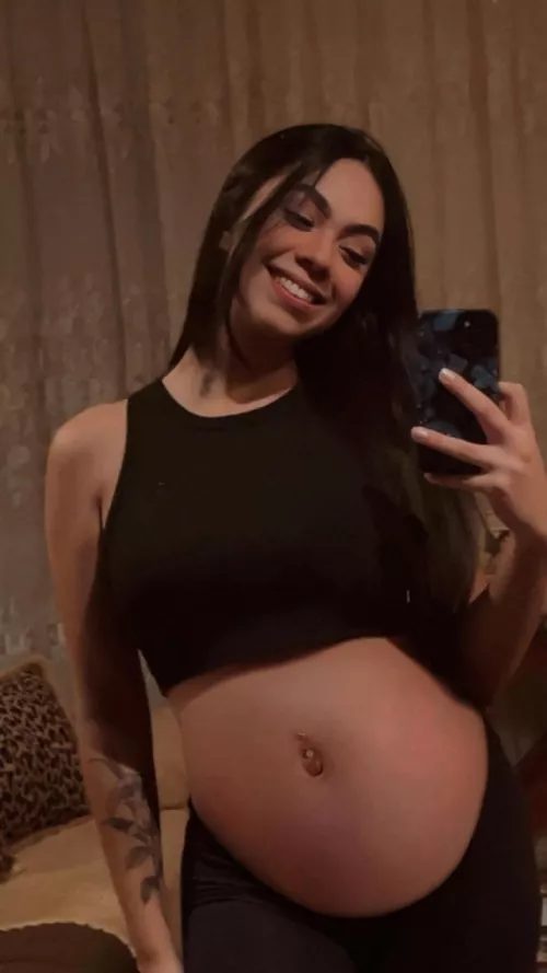 Very beautiful young pregnant woman