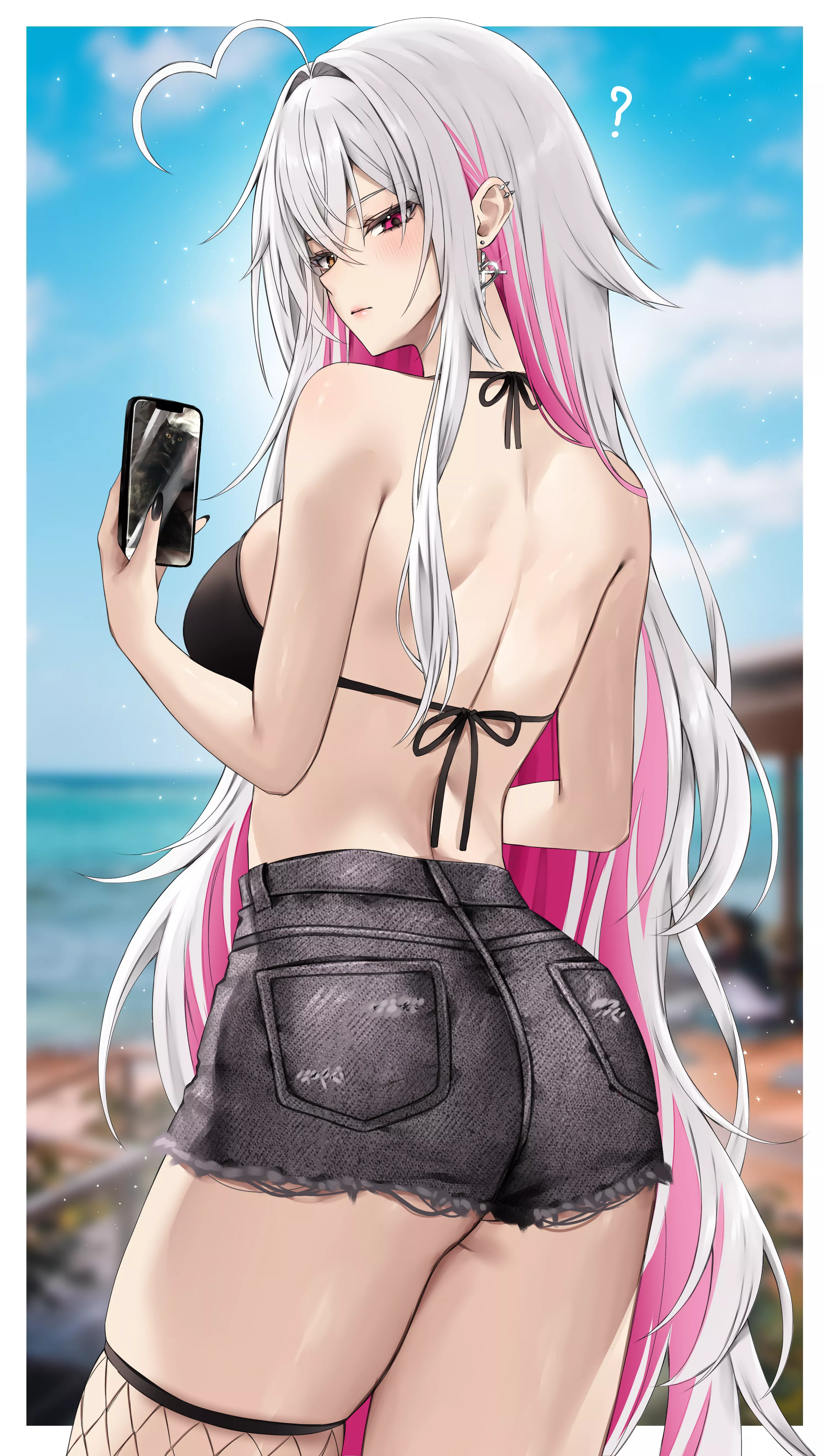 Vivi in Denim Shorts 