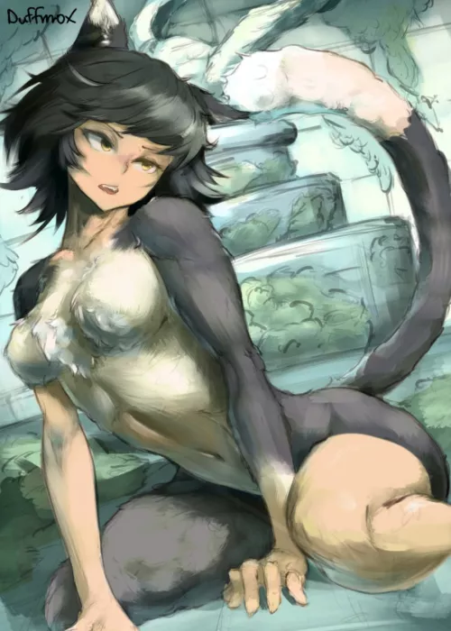 You can pet her, just try not to touch her breasts...