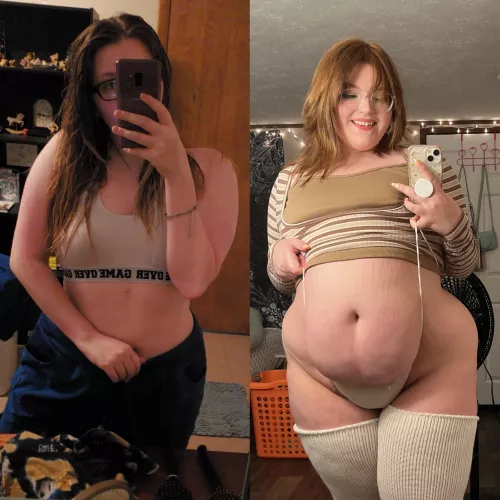 An almost 100 pound difference!! 😱🤭