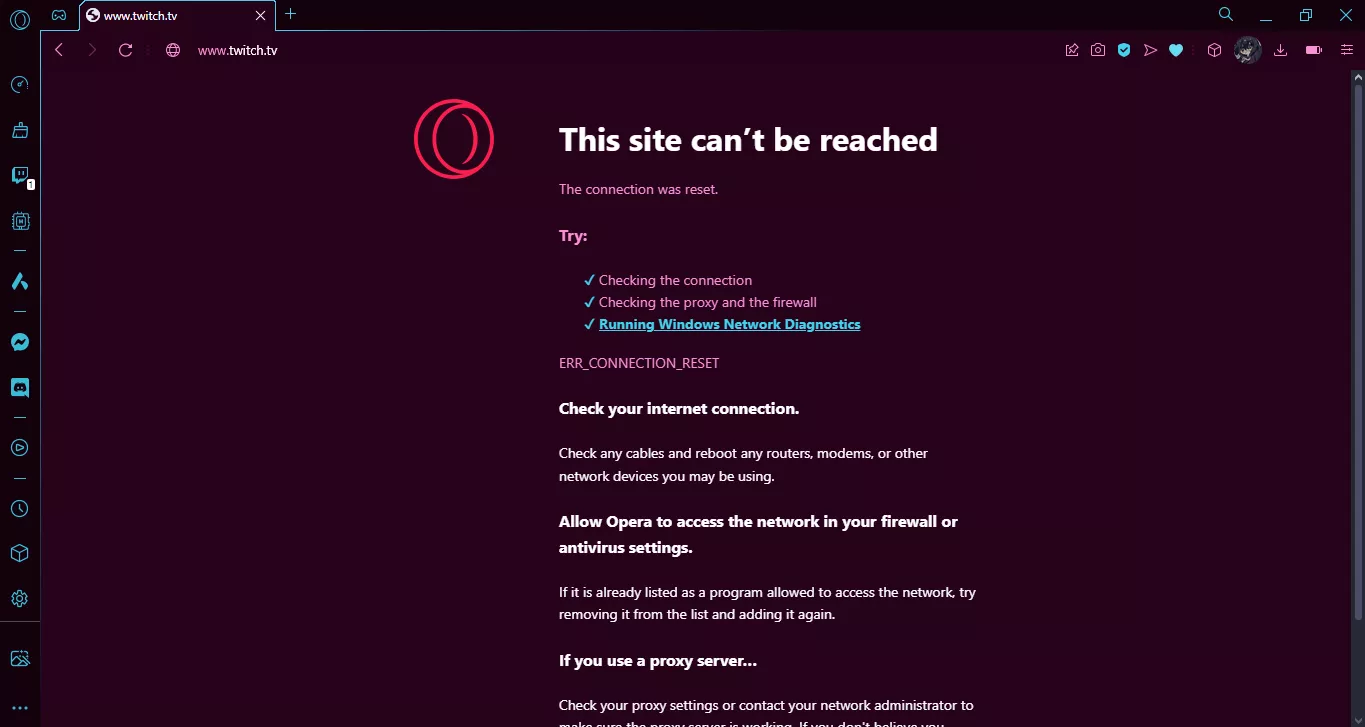 Any help is appreciated, the main twitch site (twitch.tv) isn't loading for me no matter what but the other subsite like https://blog.twitch.tv/en/ still works fine.