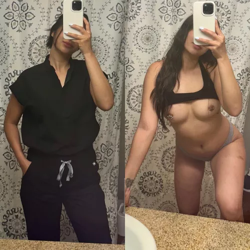 Do you like your nurses in scrubs or do you like a little less clothing 🙃