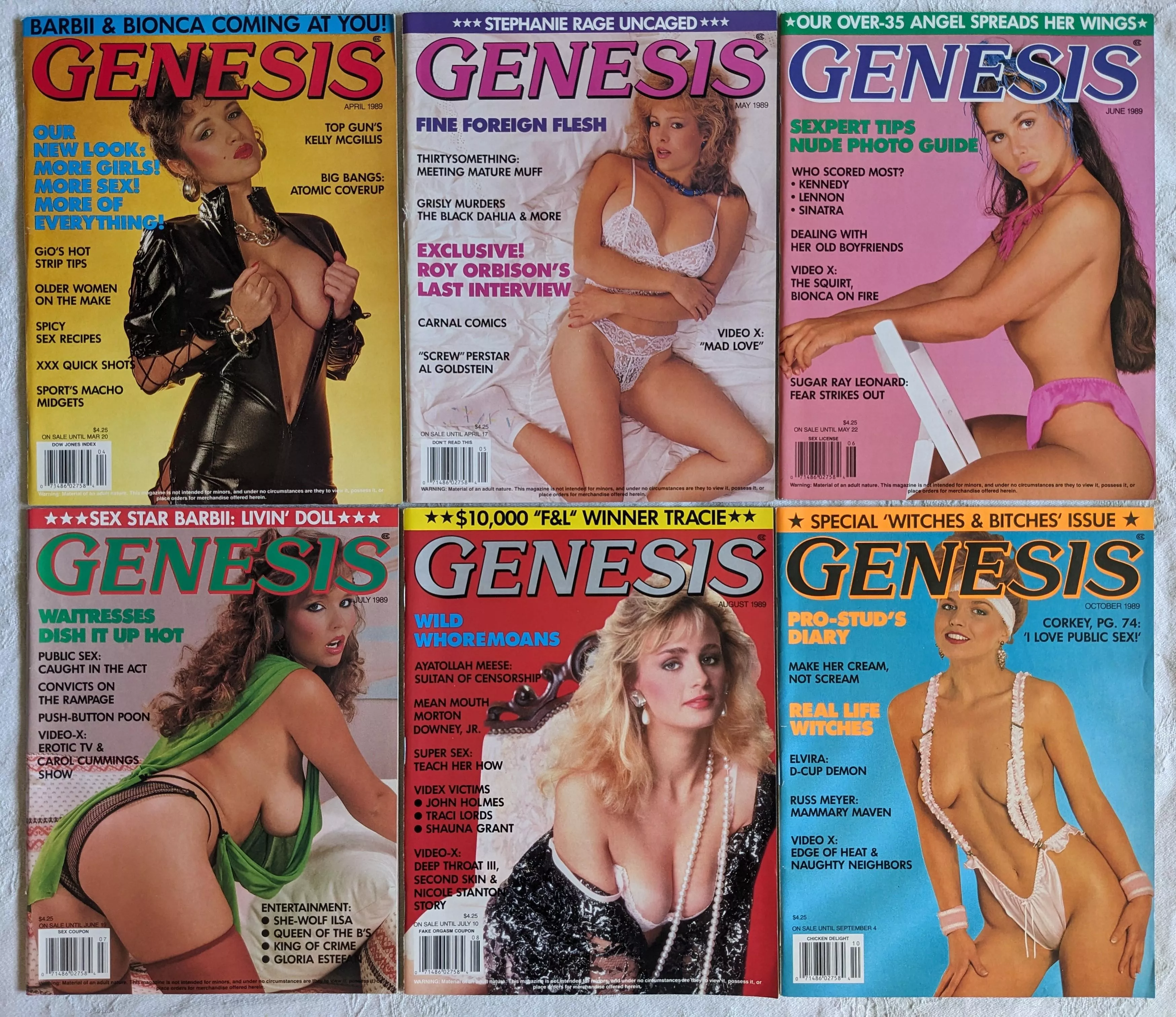 Genesis Magazine covers. 1989.