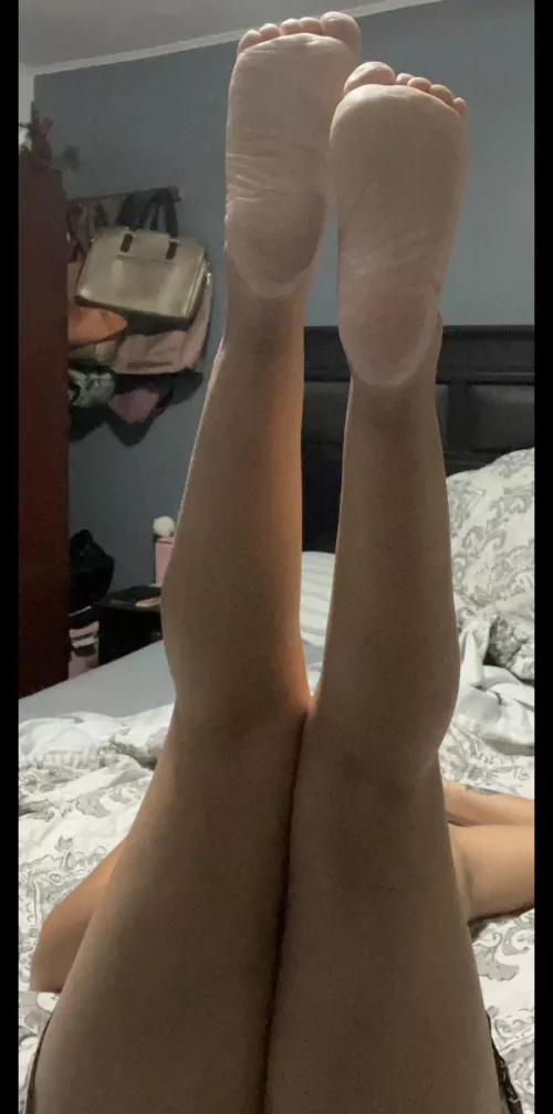 Get home see these feet up in the air and my lovely soles. What are you doing? 
