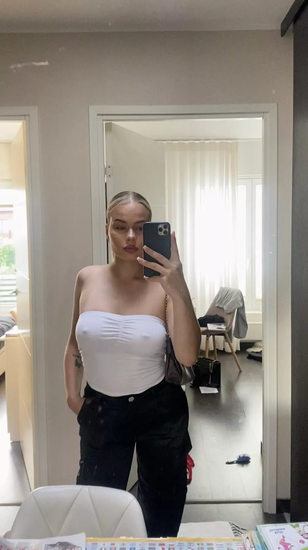 I’m never shy about my no bra look