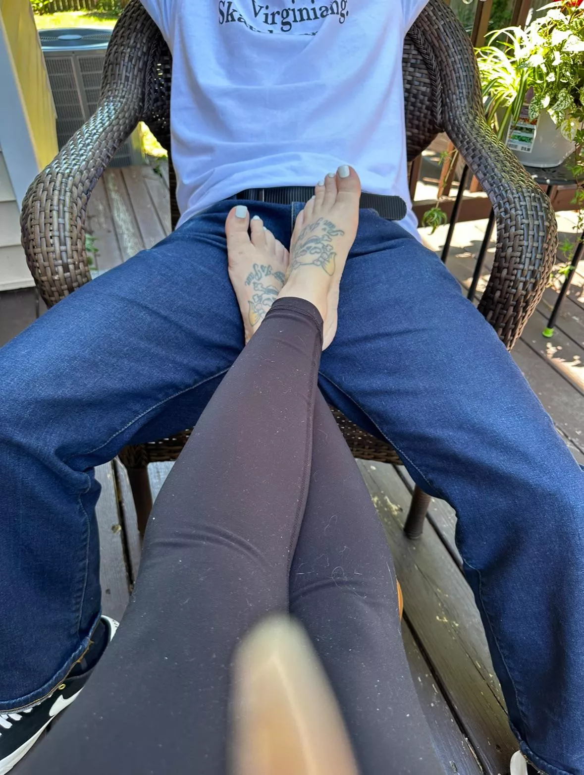 My sweet good boy makes such a nice foot rest. Those skater boys are always the biggest softies