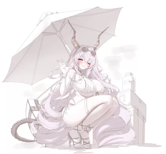 Typhon waving [Arknights]