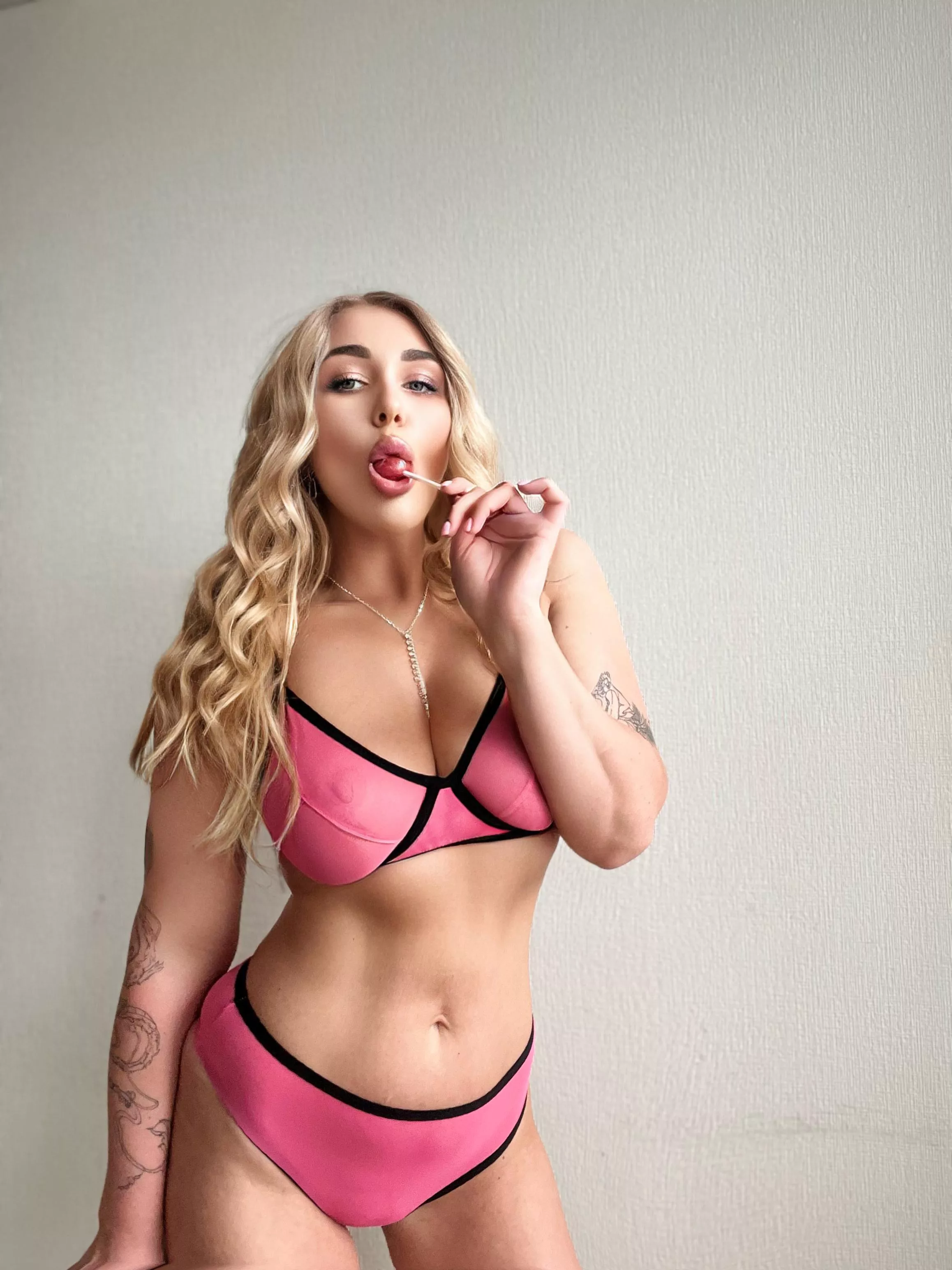 Blondie and the yummy lollipop :)