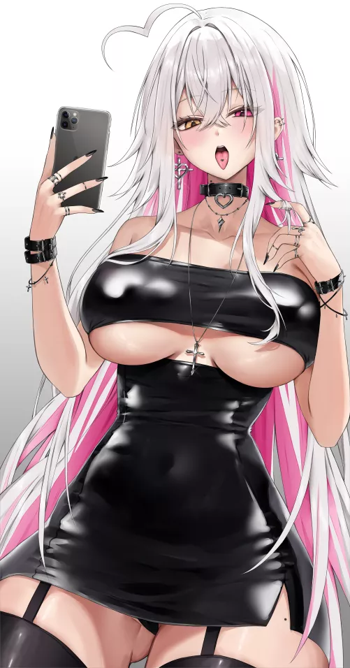 Goth girl taking a selfie
